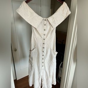 Reformation Mariana in beige linen S